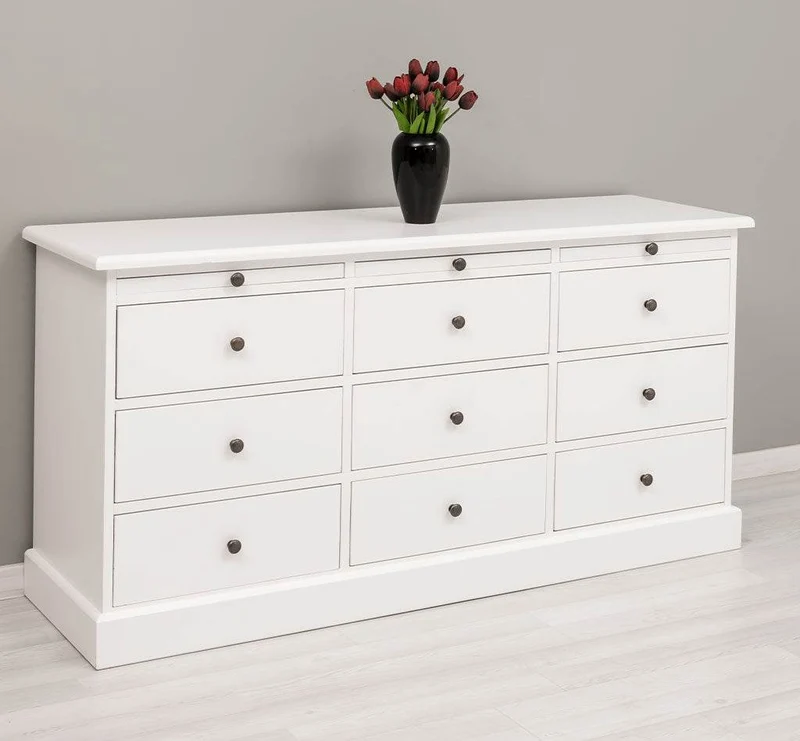 Große Landhauskommode mit neun Schubladen - Sideboard in verschiedenen Farben