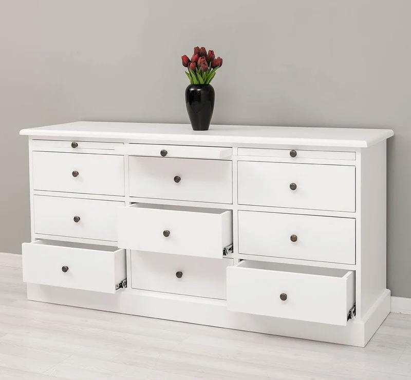 Große Landhauskommode mit neun Schubladen - Sideboard in verschiedenen Farben