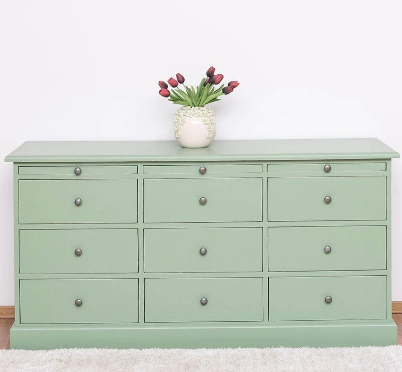 Große Landhauskommode mit neun Schubladen - Sideboard in verschiedenen Farben