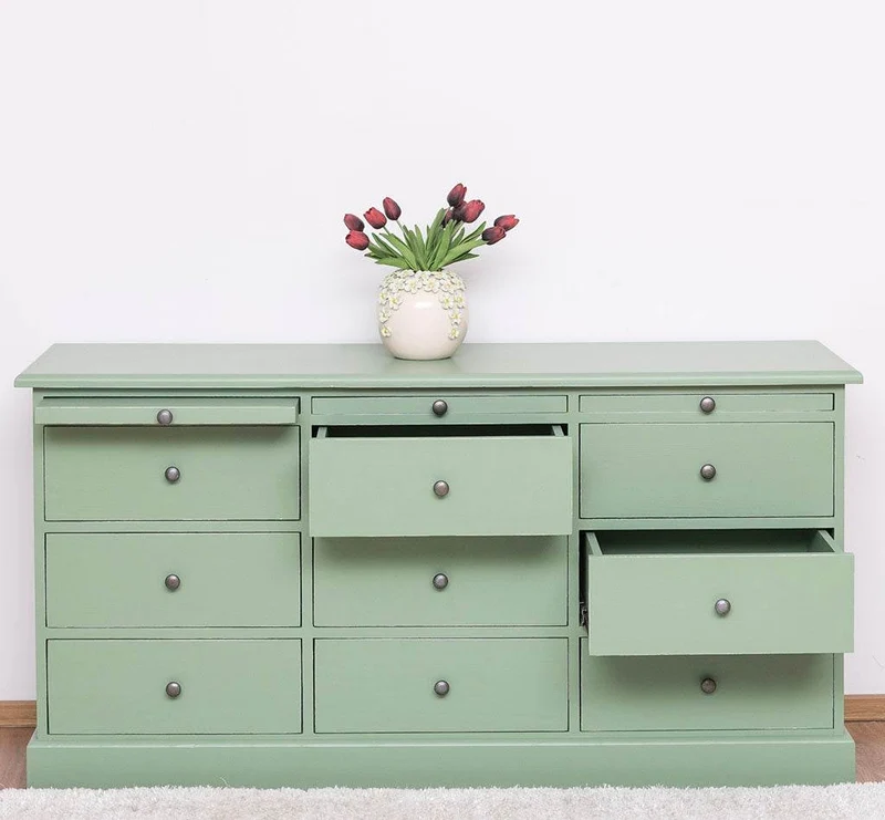 Große Landhauskommode mit neun Schubladen - Sideboard in verschiedenen Farben