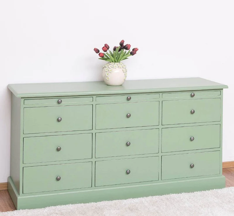Große Landhauskommode mit neun Schubladen - Sideboard in verschiedenen Farben