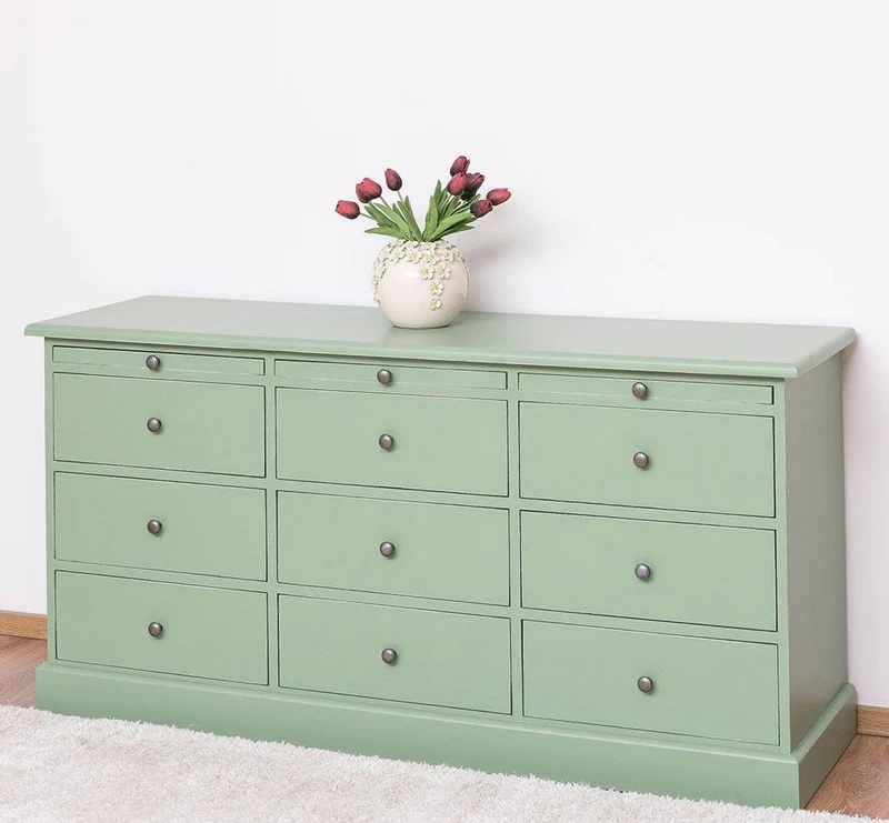 Große Landhauskommode mit neun Schubladen - Sideboard in verschiedenen Farben