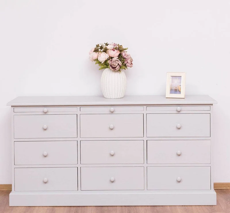 Große Landhauskommode mit neun Schubladen - Sideboard in verschiedenen Farben