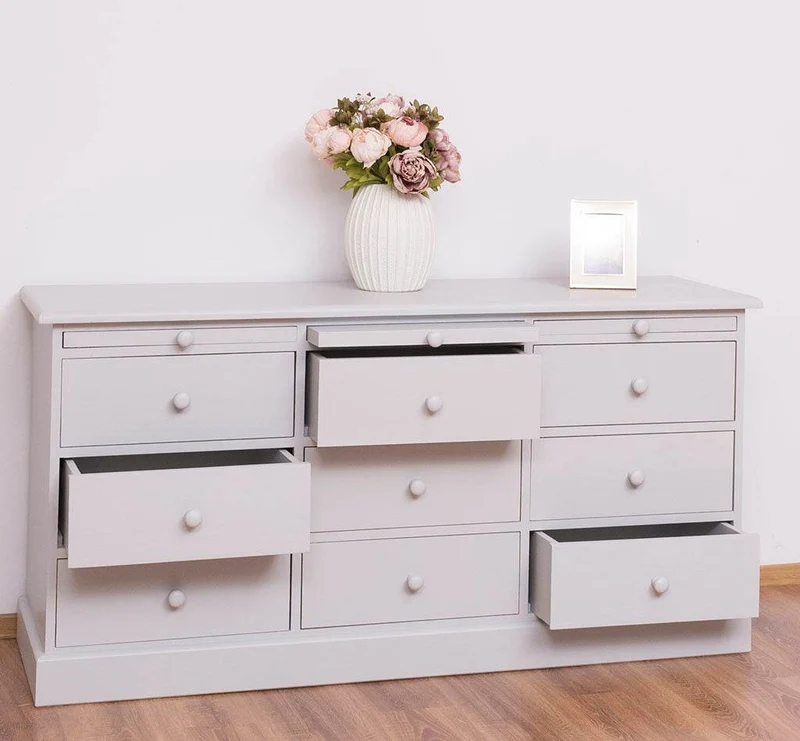 Große Landhauskommode mit neun Schubladen - Sideboard in verschiedenen Farben