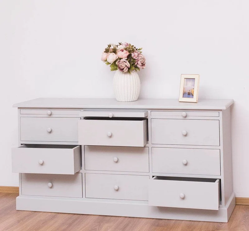 Große Landhauskommode mit neun Schubladen - Sideboard in verschiedenen Farben