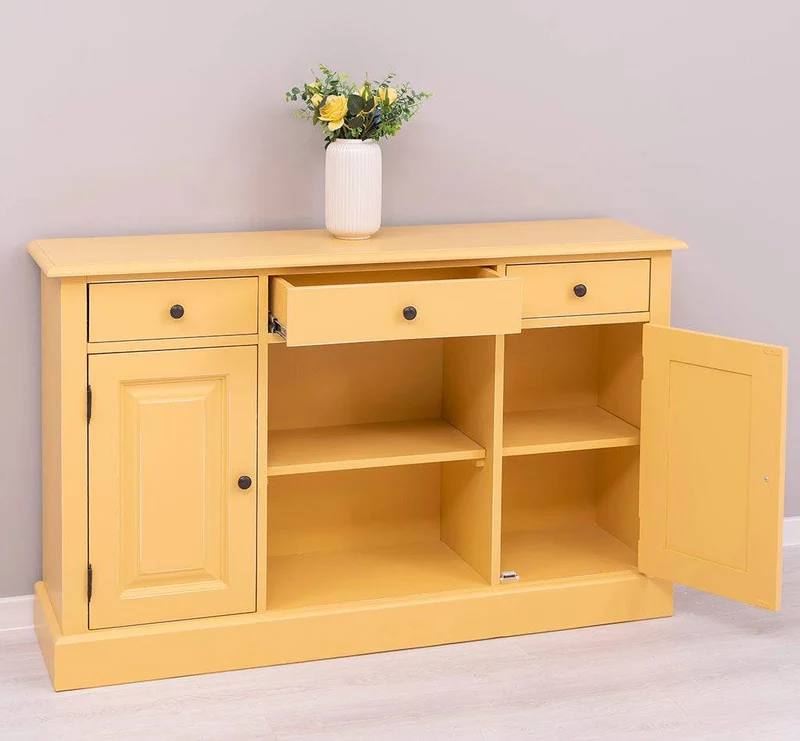 Massives Landhaus Sideboard mit 3 Schubladen & 2 Schränken