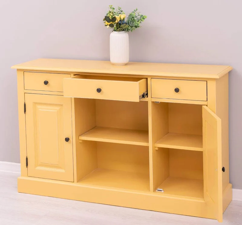 Massives Landhaus Sideboard mit 3 Schubladen & 2 Schränken