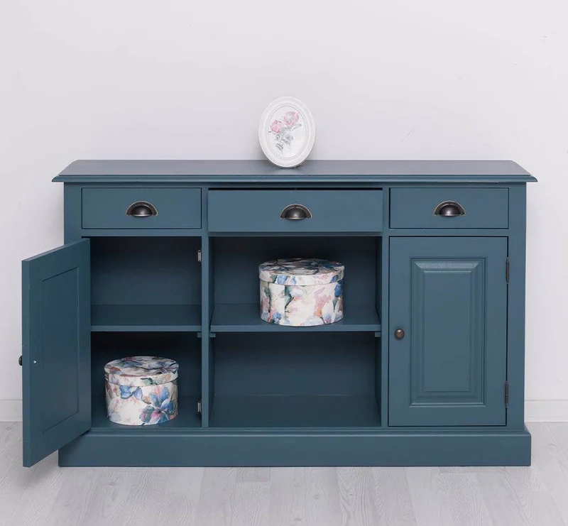 Massives Landhaus Sideboard mit 3 Schubladen & 2 Schränken