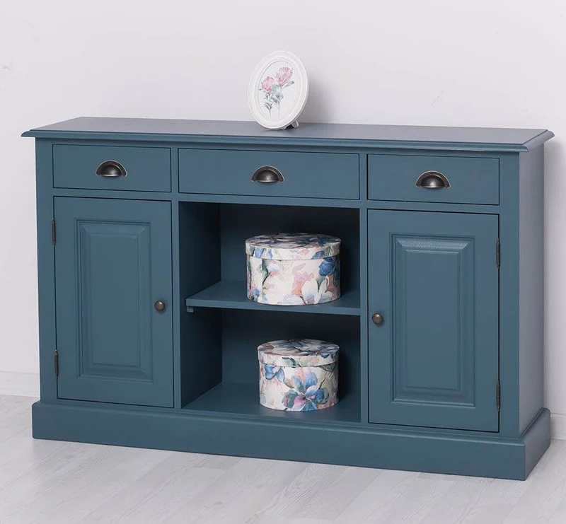 Massives Landhaus Sideboard mit 3 Schubladen & 2 Schränken