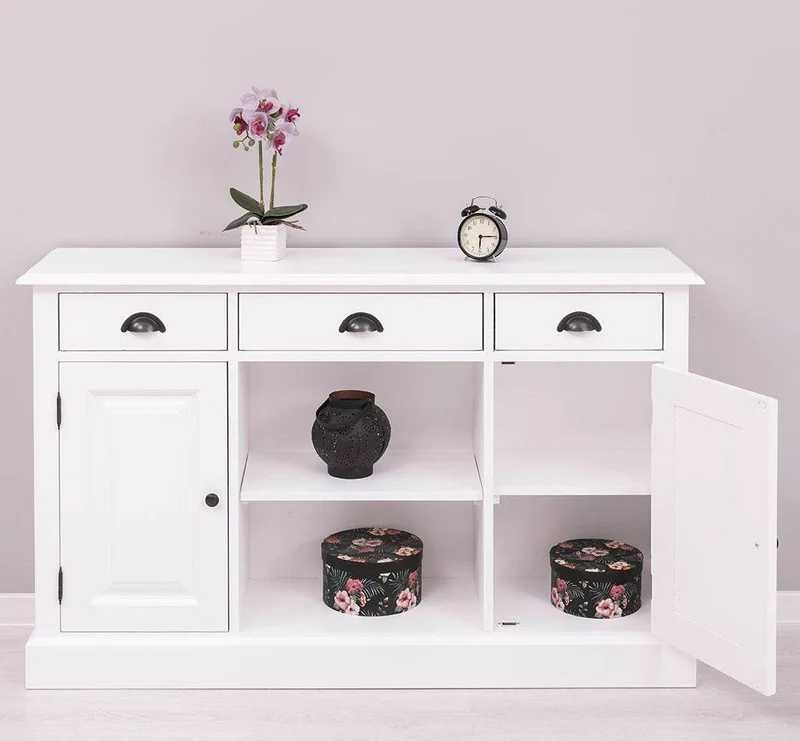 Massives Landhaus Sideboard mit 3 Schubladen & 2 Schränken