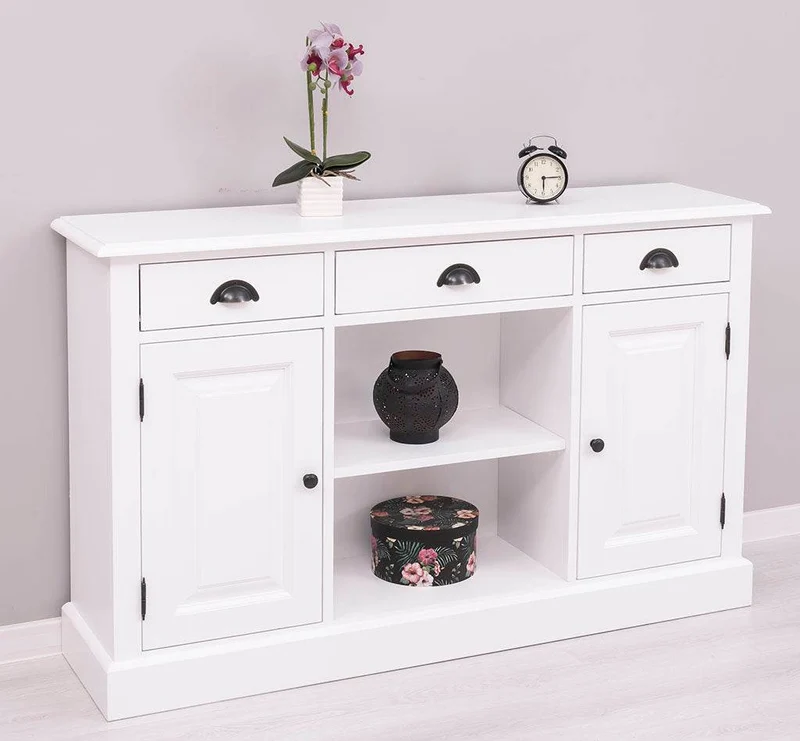 Massives Landhaus Sideboard mit 3 Schubladen & 2 Schränken