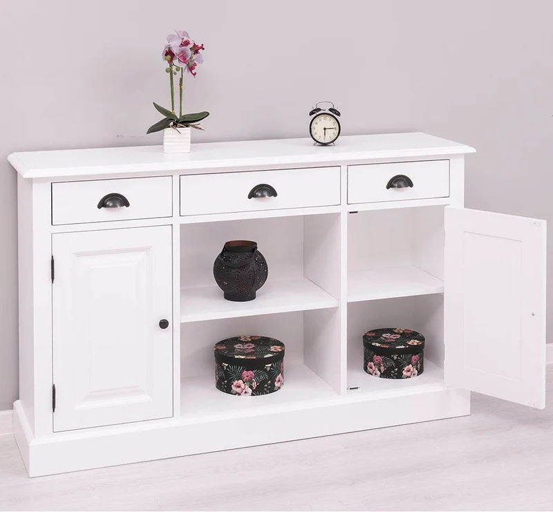 Massives Landhaus Sideboard mit 3 Schubladen & 2 Schränken