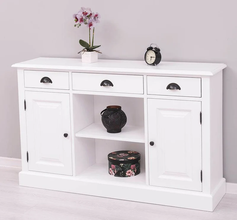 Massives Landhaus Sideboard mit 3 Schubladen & 2 Schränken