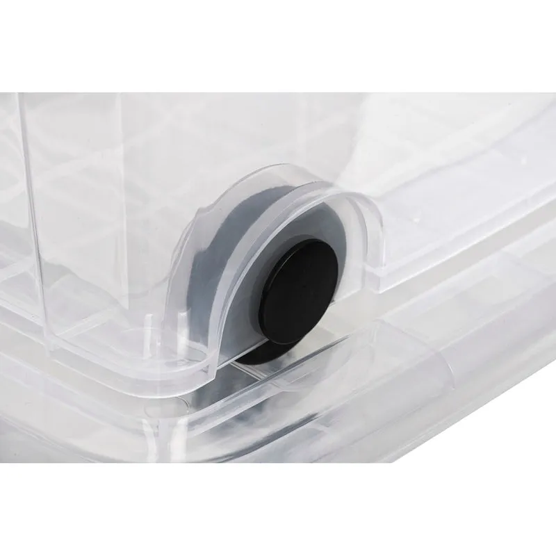 2 x Unterbett Box 30 Liter mit Deckel in Transparent