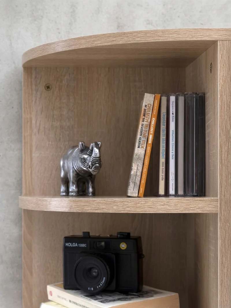 Eckregal MDF Runder Front Modern