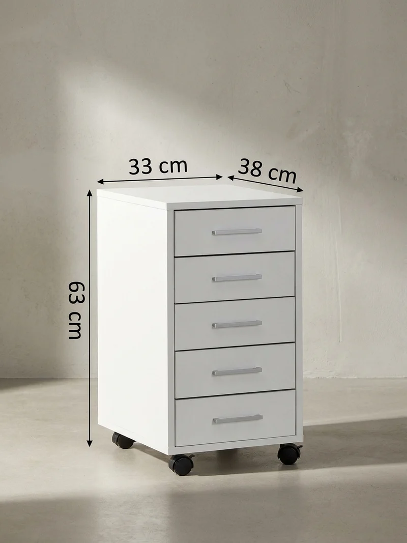 Schubladenschrank Holz 5 Schubladen Mit Rollen