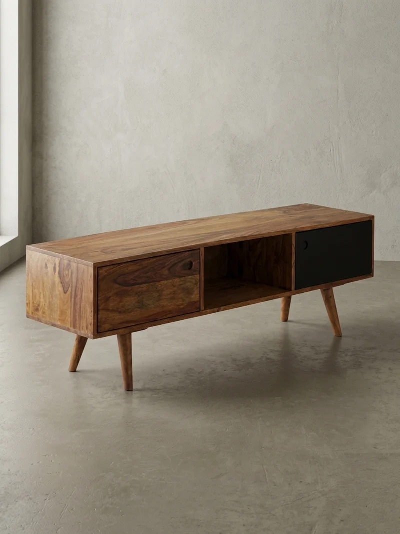 TV-Lowboard Massivholz, rustikaler Landhausstil, einzigartige Maserung