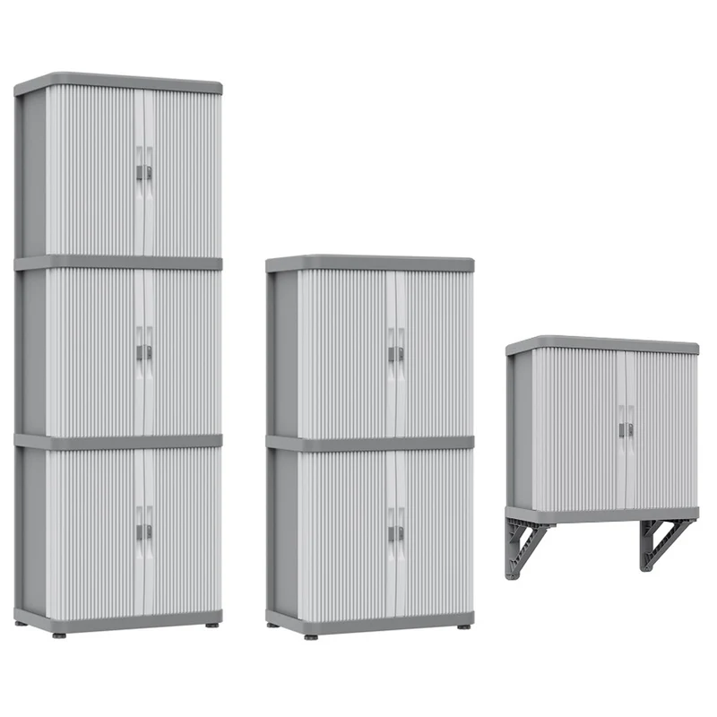 Rolladenschrank "Rolling Space" in Grau (Modelle wählbar)