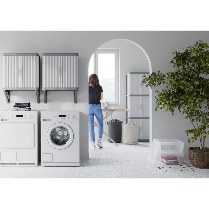 Rolladenschrank "Rolling Space" in Grau (Modelle wählbar)