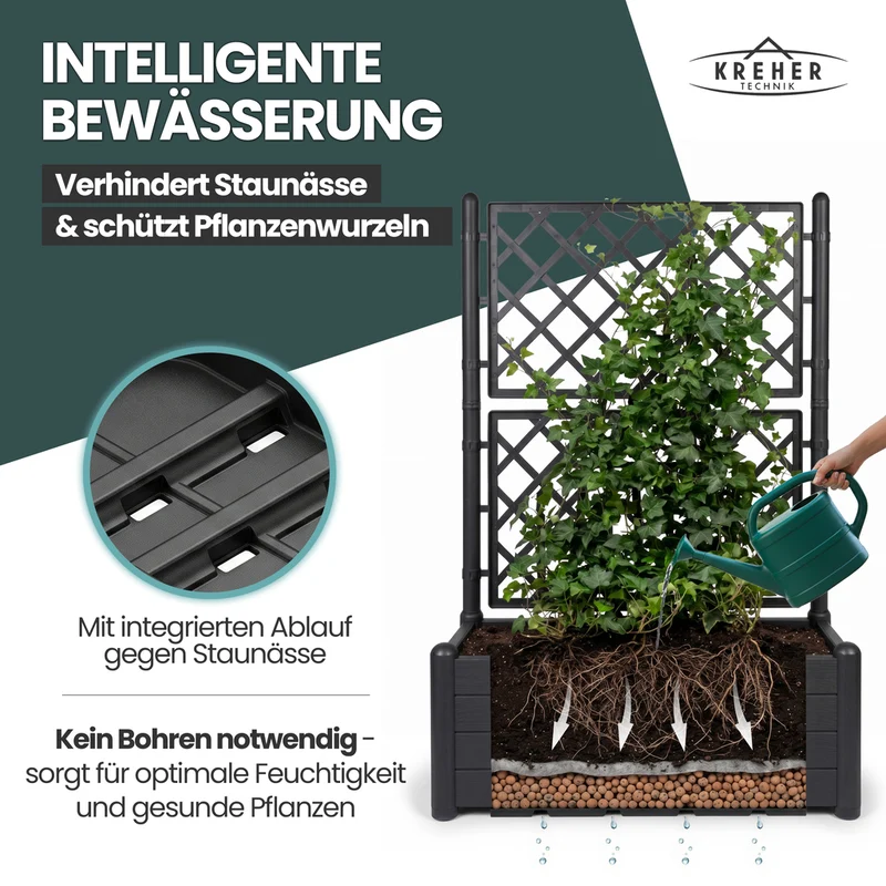 XL SPALIER HOLZOPTIK (breite Version) Farbe: Anthrazit