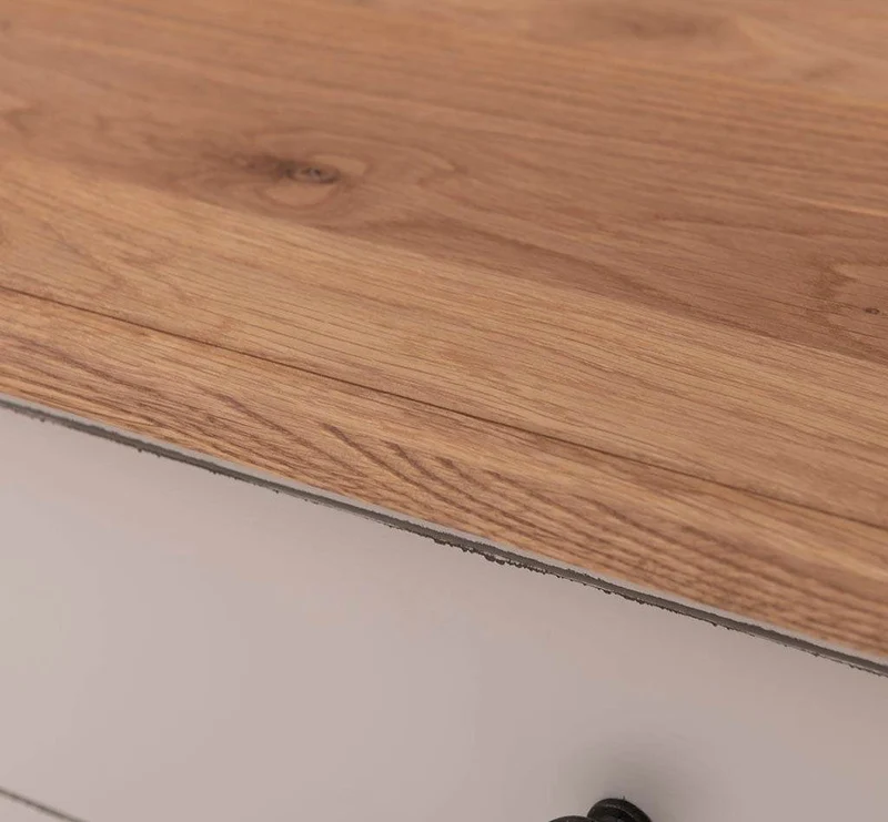 Landhauskommode | Schuhschrank aus Massivholz mit Kippfächern - Eichentop