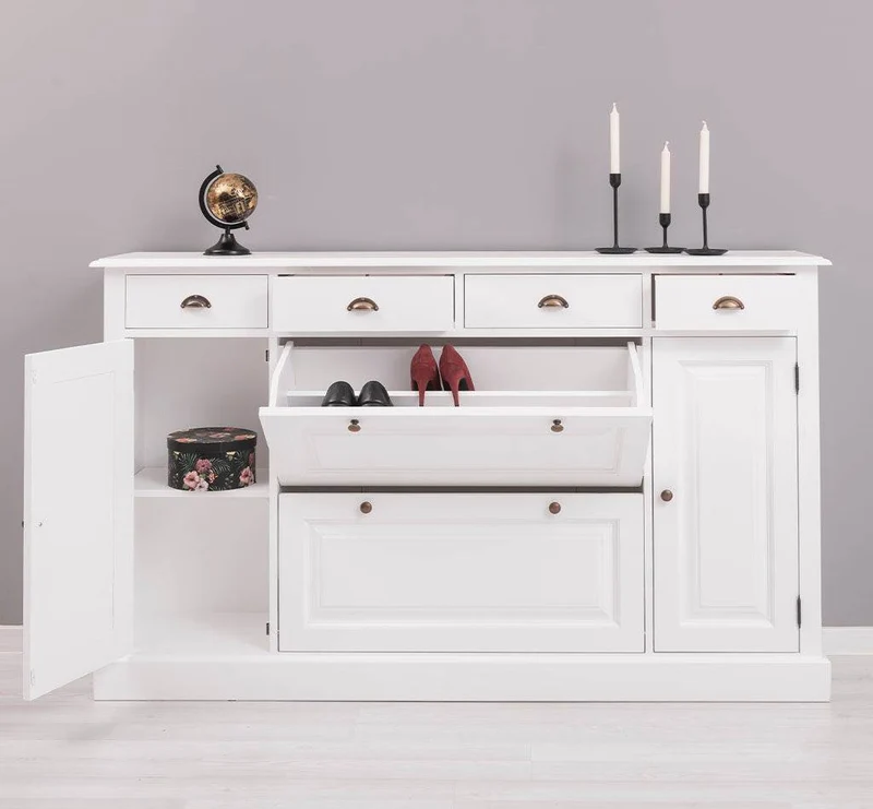 Landhauskommode aus Massivholz mit Schuhschrank - in verschiedenen Farben