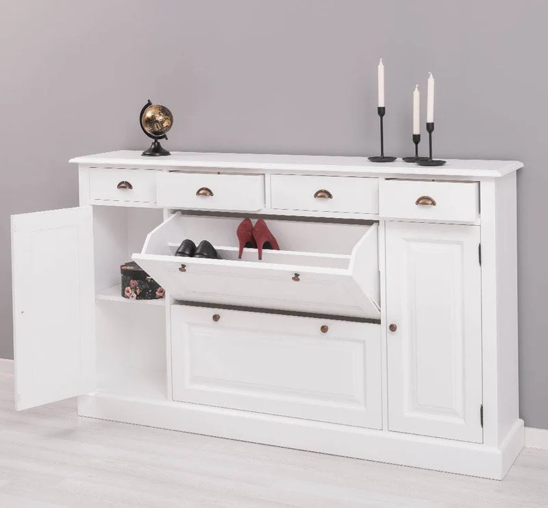Landhauskommode aus Massivholz mit Schuhschrank - in verschiedenen Farben