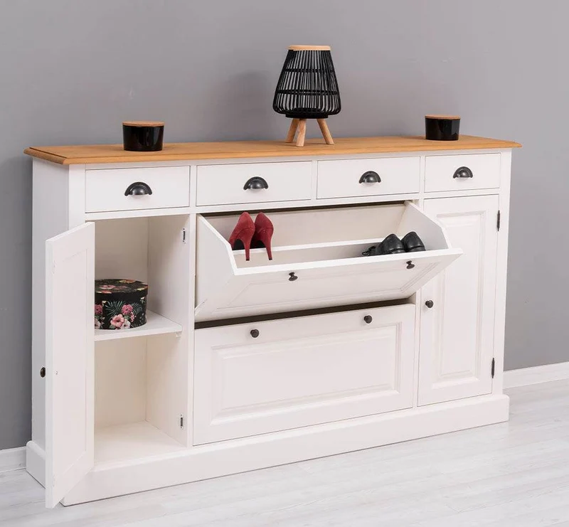 Landhauskommode aus Massivholz mit Schuhschrank - in verschiedenen Farben