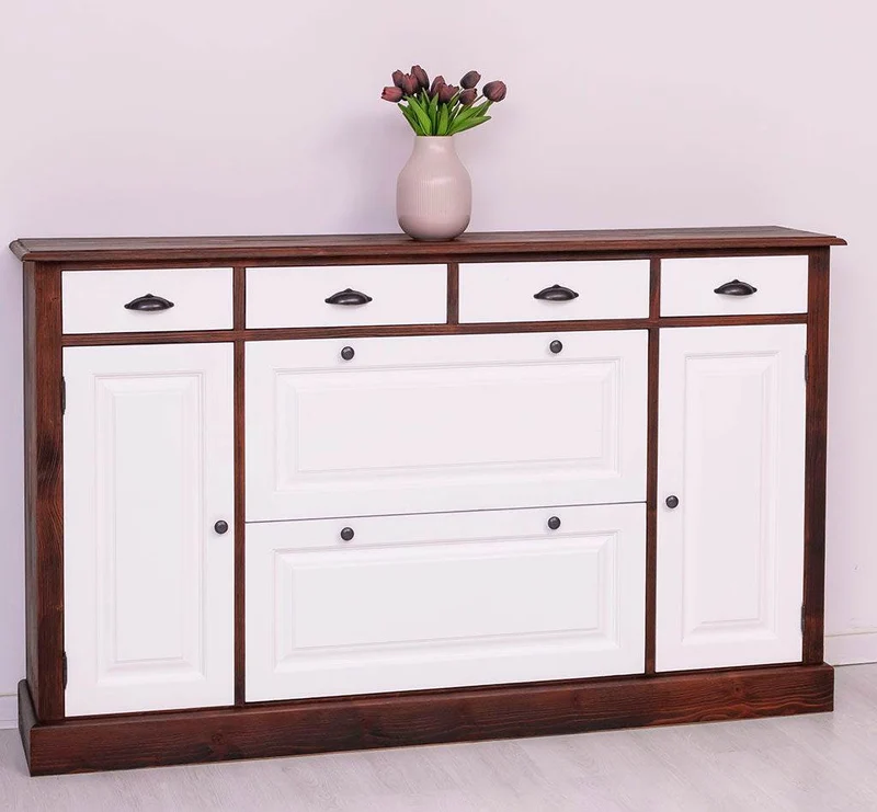 Landhauskommode aus Massivholz mit Schuhschrank - in verschiedenen Farben