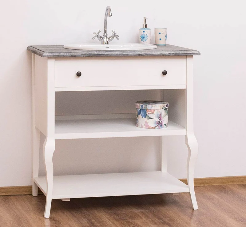 Vintage Waschtisch aus Massivholz im Landhausstil