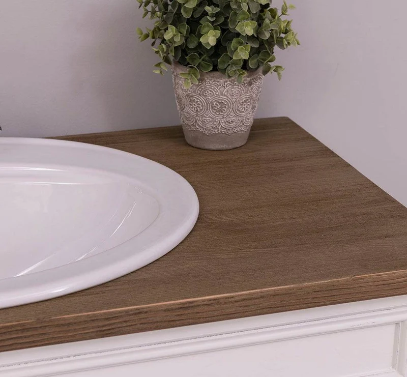 Waschbeckenunterschrank aus Massivholz mit drei Schubladen