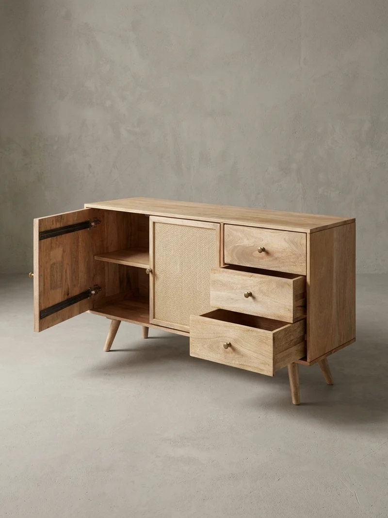 Sideboard – Mangoholz, robust, viel Stauraum