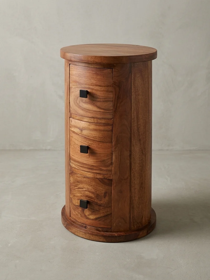 Kommode – Massivholz, 3 Schubladen, rustikal