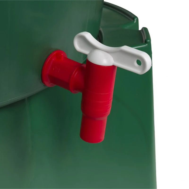 XXL Wassertonne Wassertank mit Hahn, Deckel und Monoblock 210 Liter in Grün