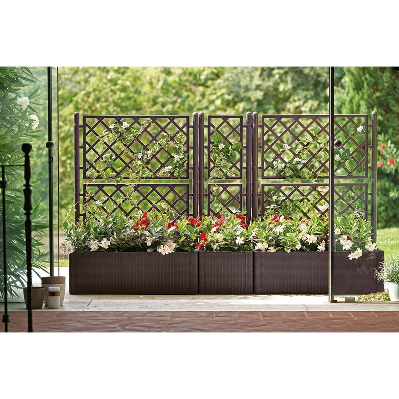 XL SPALIER Rattan (breite Version) Farbe: Anthrazit