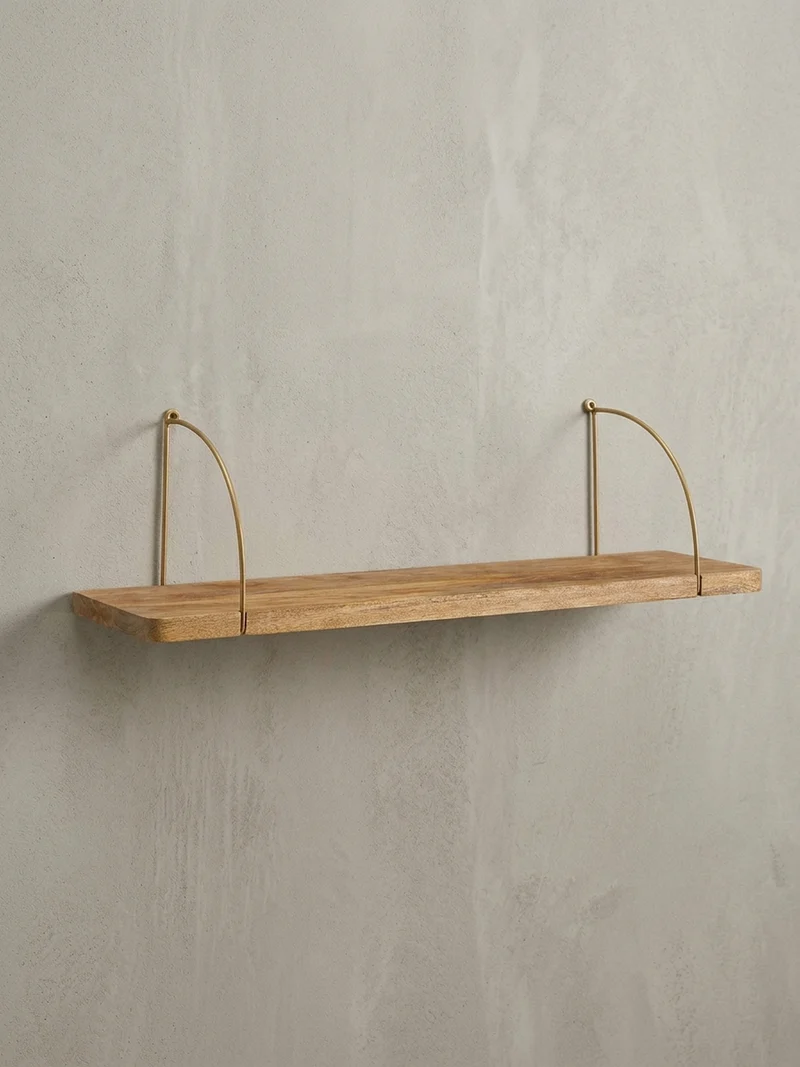 Wandregal Mango Massivholz Eisen Industrial