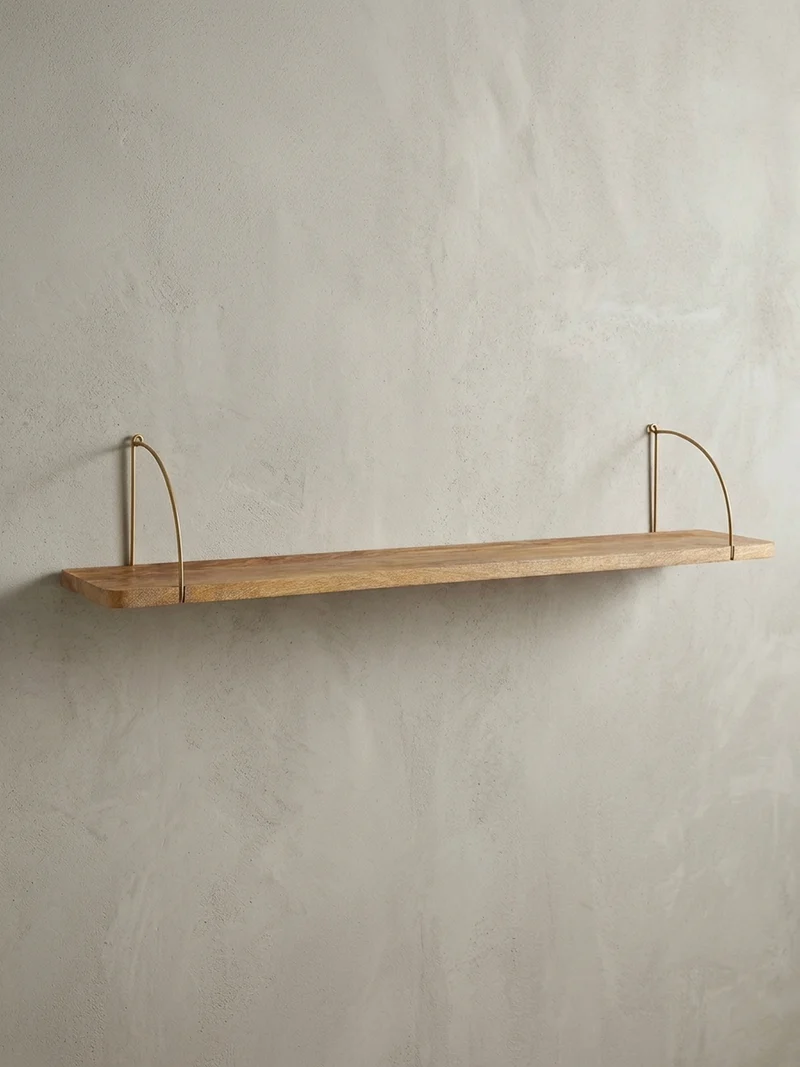 Wandregal Mango Massivholz Eisen Industrial