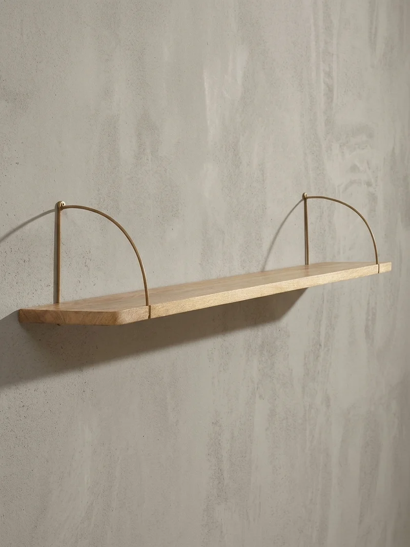 Wandregal Mango Massivholz Eisen Industrial