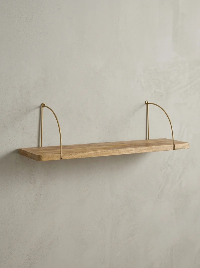 Wandregal Mango Massivholz Eisen Industrial