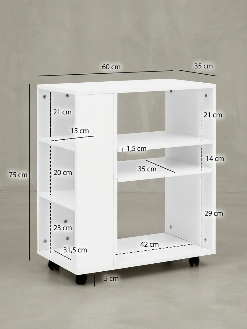 Regal Multifunktional Mit Rollen Modern