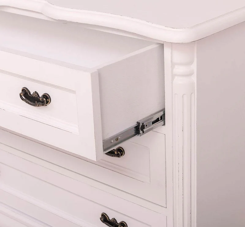 Vintage Sideboard aus Massivholz mit 3 Schubladen | Kommode mit geschwungenen Füßen
