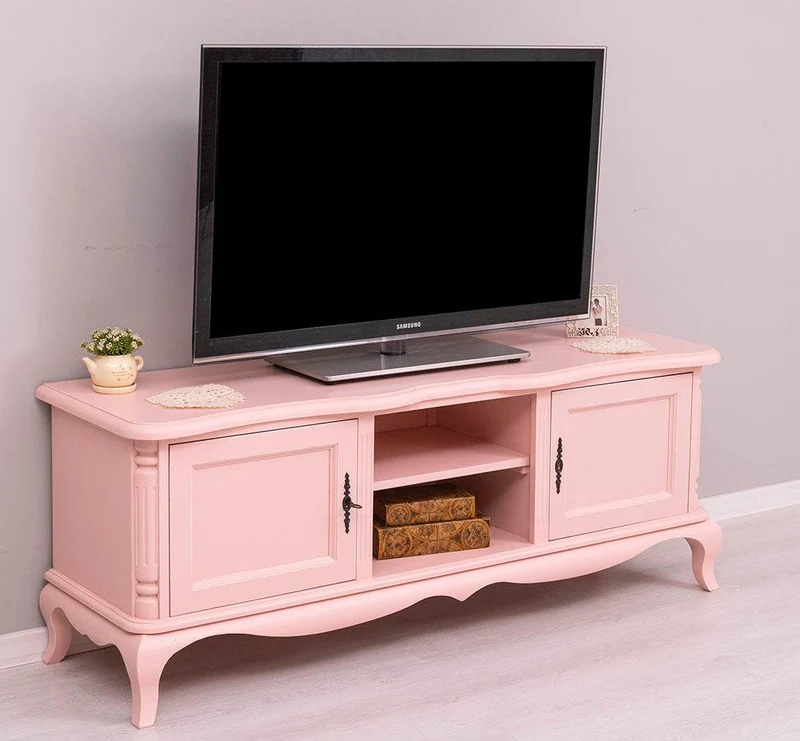 Großes Barock TV Sideboard mit 2 Türen - geschwungene Kommode