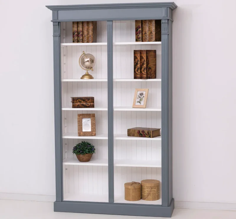 Regalwand aus Massivholz im Landhausstil - Bücherregal in verschiedenen Farben