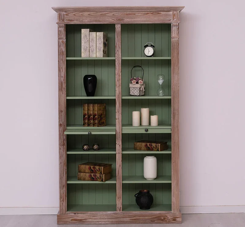 Regalwand aus Massivholz im Landhausstil - Bücherregal in verschiedenen Farben