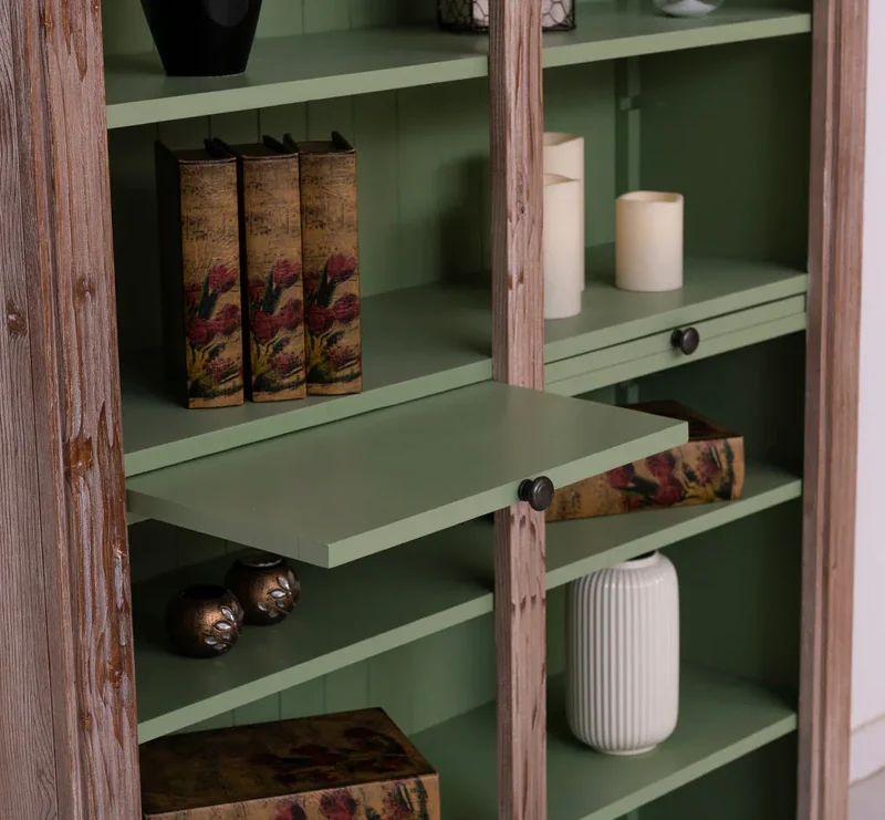 Regalwand aus Massivholz im Landhausstil - Bücherregal in verschiedenen Farben
