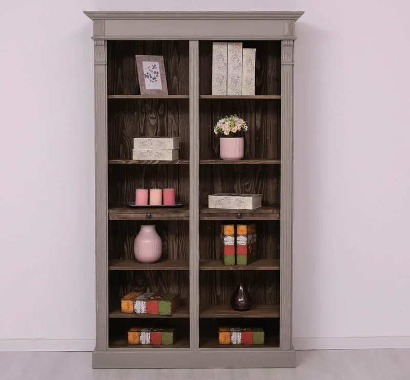 Regalwand aus Massivholz im Landhausstil - Bücherregal in verschiedenen Farben