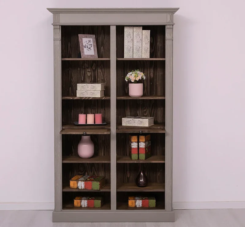 Regalwand aus Massivholz im Landhausstil - Bücherregal in verschiedenen Farben