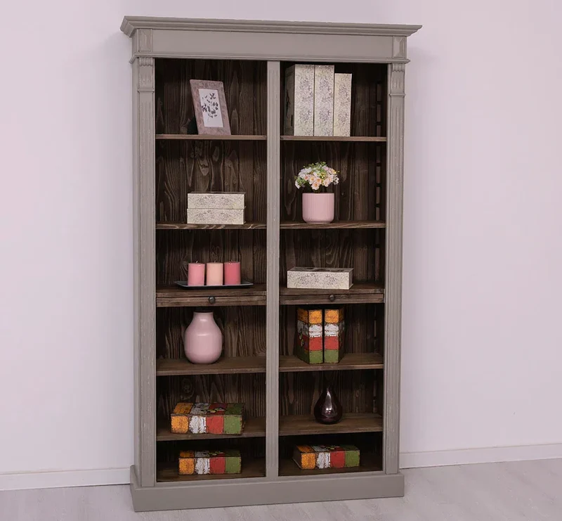 Regalwand aus Massivholz im Landhausstil - Bücherregal in verschiedenen Farben