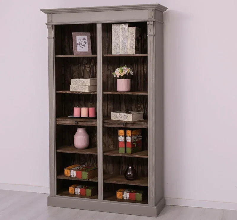 Regalwand aus Massivholz im Landhausstil - Bücherregal in verschiedenen Farben