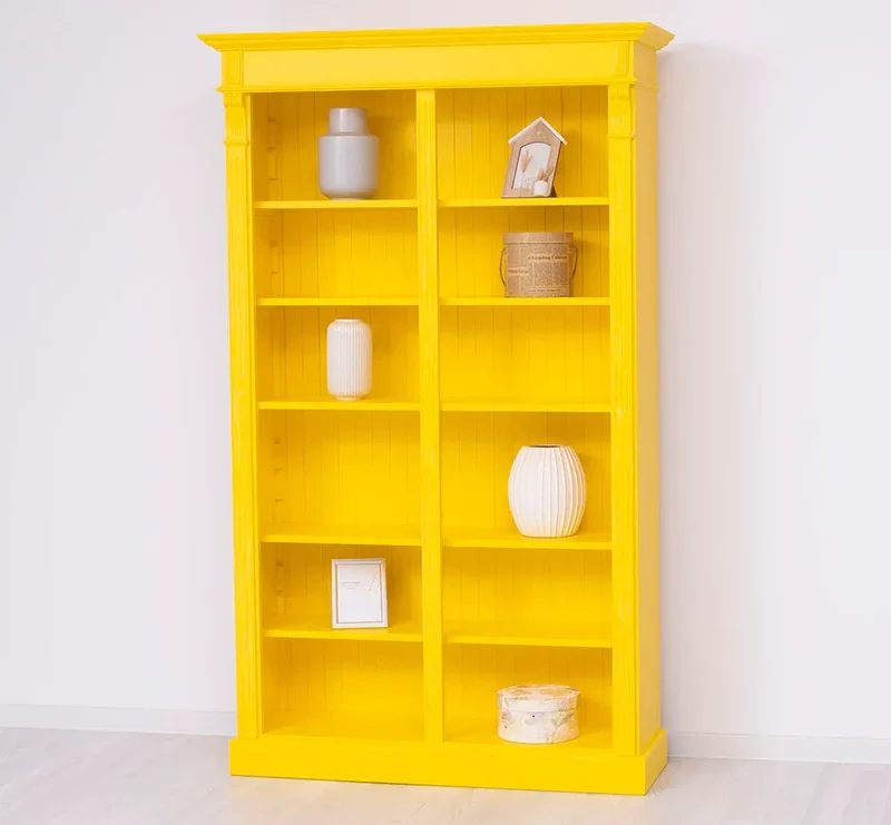 Regalwand aus Massivholz im Landhausstil - Bücherregal in verschiedenen Farben